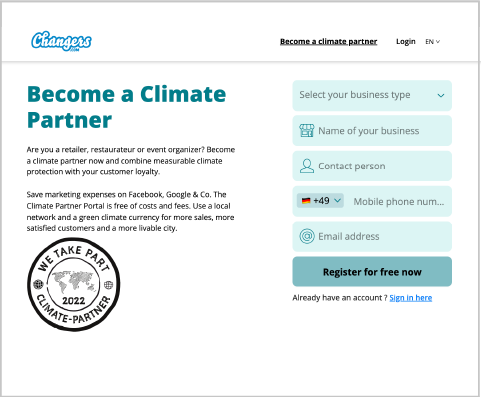 Climate Partner Registration EN