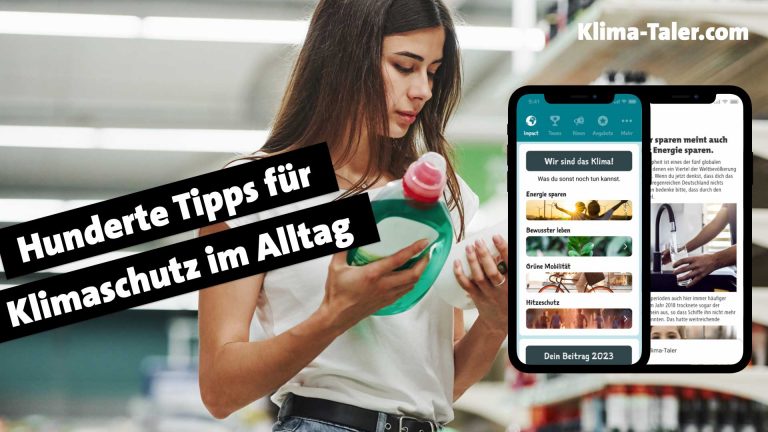 Klima-Taler wie kann ich im Alltag CO2 einsparen