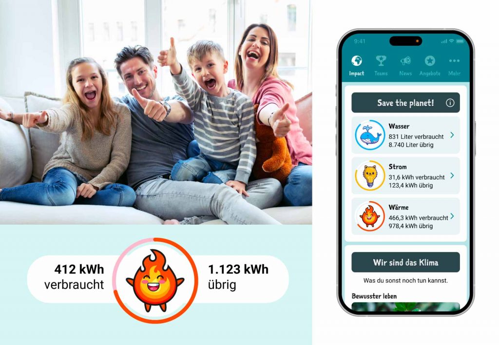 Famiele nimmt am Energiesparen teil