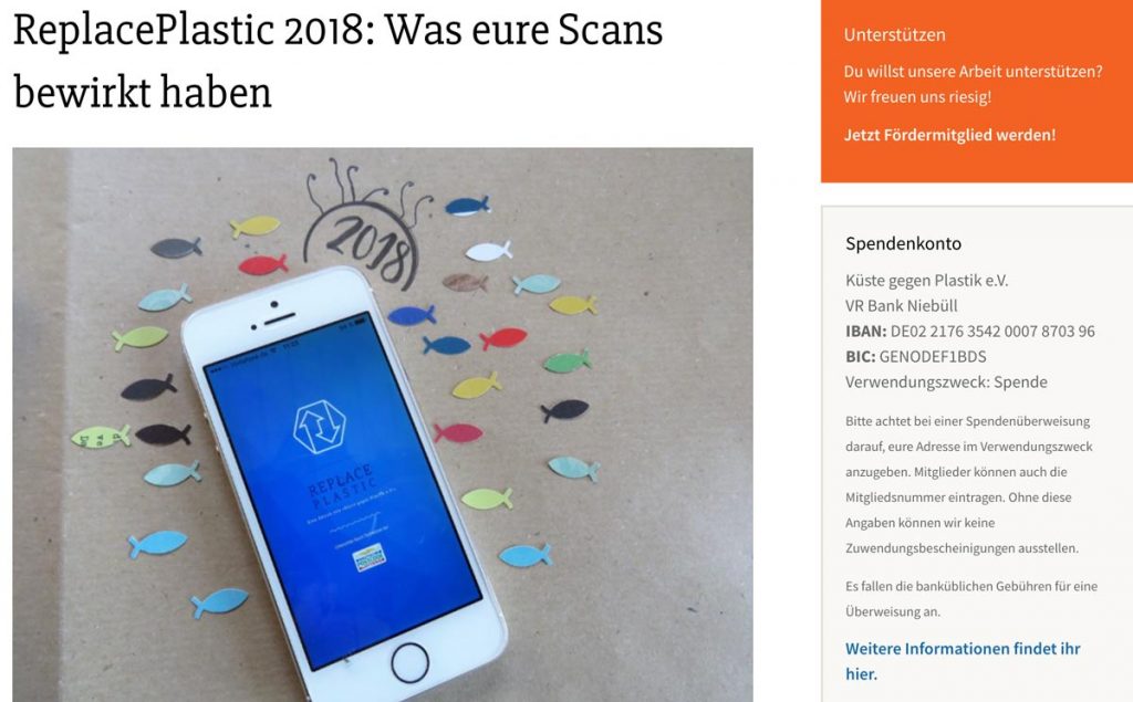 Meere retten mit der Replace Plastic app