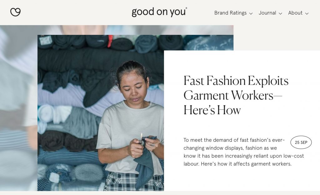 good on you fashion guide
