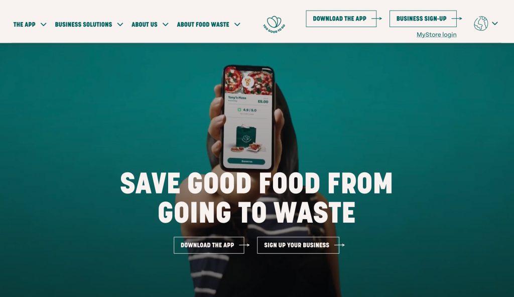 save food with the togoodtogo app
